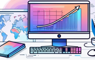 UI/UX-Designer, die vor dem Computer mit Gehaltstabellen arbeiten.