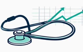 Apotheker zählt Geld vor Medikamentenregalen in einer Apotheke.