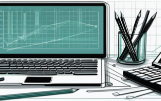 Architekt betrachtet Bauplan, Geldscheine im Hintergrund sichtbar.