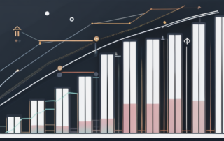 Berater zeigt Präsentation mit Gehaltsstatistiken auf Laptop-Bildschirm.