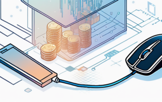 Büro, Laptop, Diagramme zum Gehaltswachstum im IT-Sektor, motivierte Person