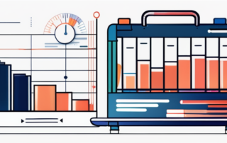 Bürotisch mit Gehaltsabrechnung, Rechner und professionellem Personalreferenten im Hintergrund.