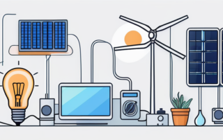 Bulgarische Münzen auf einer Stromrechnung neben einer Energiesparlampe.