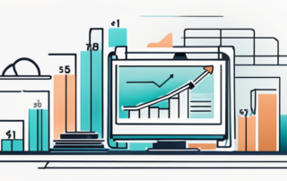 Designer am Schreibtisch mit Gehaltstabellen und Grafiken auf Bildschirm.