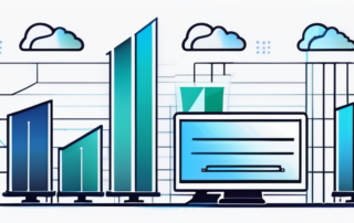 Diagramm der Gehaltsspannen in der Cyber-Sicherheitsbranche auf einem Laptop.