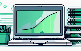 Diagramm mit Gehaltsbereichen für IT-Administratoren auf einem Laptop-Bildschirm
