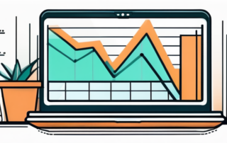 Diagramm mit Gehaltsbereichen für Web-Entwickler auf einem Laptop-Bildschirm.