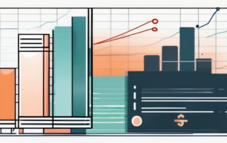 Diagramm mit Gehaltsbereichen und Lupe auf dem Wort „Controlling“.