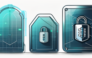 Diagramm mit Gehaltsbereichen von Cyber Security Spezialisten auf einem Monitor.
