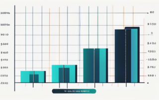 Diagramm mit Gehaltsspannen für verschiedene Vertriebspositionen.