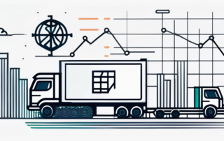 Diagramm mit Gehaltsspannen von Absolventen der Logistik auf einem Laptop.