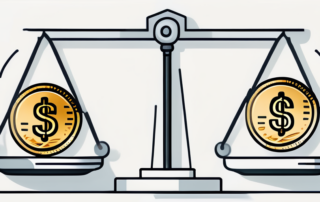 Diagramm mit Gehaltszahlen und Lupe auf Schlüsselwörtern.