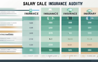 Diagramm mit Gehältern in verschiedenen Positionen der Versicherungsbranche.