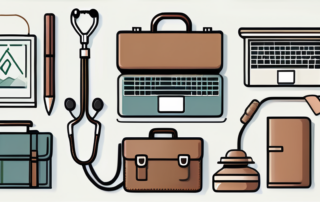 Diagramm mit Gehältern verschiedener Berufe und Lupe.