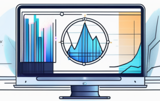 Diagramm steigender Gehälter neben KI-Symbolen und Abschlusskappe.