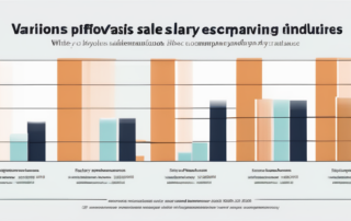 Diagramm von Gehaltsbereichen in der Vertriebsbranche auf Laptopbildschirm.