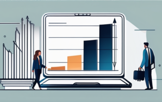 Diagramm von Gehaltsspannen mit Lupe auf der Position „Einkäufer“.