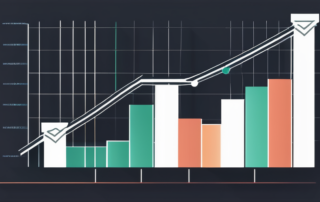Diagramm von Gehaltsstufen aufsteigend mit Lupe und Eurozeichen.