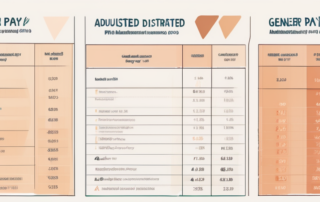 Diagramm zeigt Gehaltsunterschiede zwischen Männern und Frauen, unbereinigt und bereinigt.