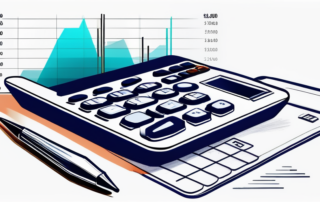 Ein Architekt betrachtet Baupläne auf einem Schreibtisch mit Laptop.