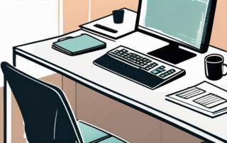 Ein Bürokaufmann betrachtet nachdenklich ein aufgeklapptes Gehaltsdiagramm.