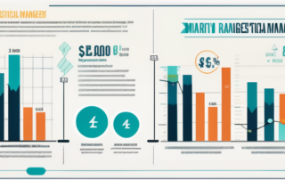 Ein Diagramm zeigt Gehälter von Marketing Managern verschiedener Erfahrungsstufen.