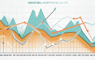 Ein Mann im Anzug hält strahlend ein aufsteigendes Gehaltsdiagramm.