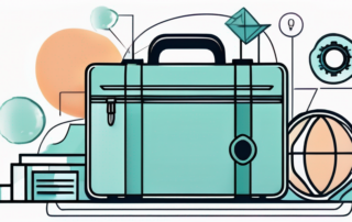 Eine Leiter, die in den Himmel führt, umgeben von Geldscheinen.