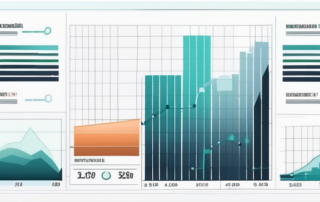 Eine Tabelle mit Gehältern, Grafiken und Wirtschaftsingenieur-Symbolen im Hintergrund.