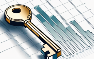 Eine Waage mit Geldstapeln und Glückssymbolen als Balance.