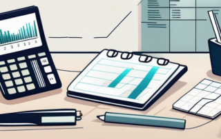 Einkäufer analysiert Tabellen auf Laptop mit Diagrammen und finanziellen Übersichten.