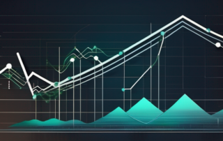 Erfolgreicher Ingenieur betrachtet Gehaltsgraphik auf Leuchttisch.
