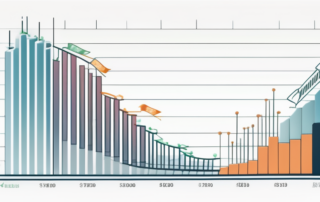 Fachinformatiker blickt auf Grafik mit Gehaltsdaten am Computerbildschirm.
