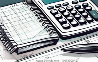 Finanzbuchhalter analysiert Diagramme auf Laptop im modernen Büro.