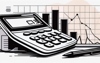 Finanzbuchhalter analysiert Diagramme auf Laptop mit ernstem Gesichtsausdruck.