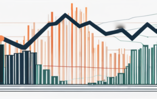Frau vor Computer, Grafiken zum Thema Gehalt auf dem Bildschirm.
