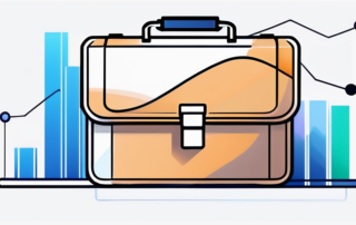 Frischer Absolvent schüttelt Hand mit Arbeitgeber vor Gehaltsdiagramm.