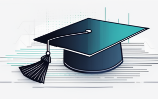 Gehaltsscheine auf Tisch, Grafiken steigen, Diplom im Hintergrund.