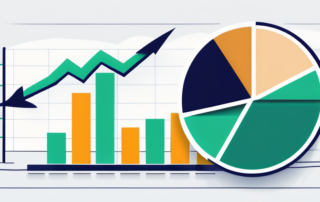 Geschäftsmann betrachtet Diagramm des Gehaltswachstums auf digitalem Tablet.