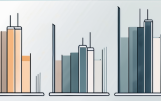 Grafik der Gehaltsentwicklung im Marketingbereich auf einem Laptopbildschirm.