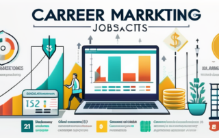 Grafik der Gehaltsspanne in Marketingberufen mit steigender Erfahrung.