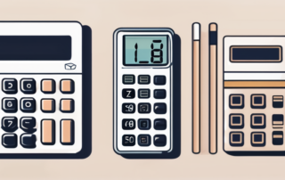 Grafik der Gehaltsspanne von Tourismuskaufleuten mit Lupe und Geldsymbolen.
