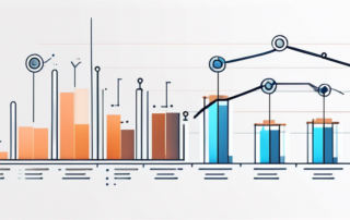 Grafik, Gehaltskurve steigt mit Altersgruppen, Diagramm im Hintergrund.