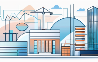 Grafik: Gehaltsvergleich verschiedener Branchen auf einer farbigen Balkendiagramm-Tafel
