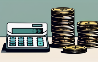 Grafik: Kalender, Geldstapel und Taschenrechner symbolisieren Finanzplanung und Gehaltsanalyse.