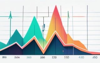 Grafik mit Gehaltsbereichen im Vertrieb, Diagramme auf Laptop-Bildschirm.
