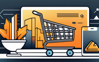 Grafik mit Gehaltsbereichen und E-Commerce-Symbolen.