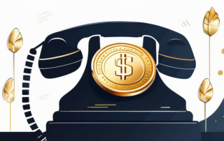 Grafik mit Gehaltsbereichen und Figuren mit Headsets am Arbeitsplatz.