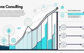 Grafik mit Gehaltsbereichen und Icons für verschiedene Consulting-Bereiche.