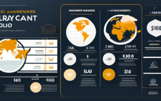 Grafik mit Gehaltsbereichen vor Sehenswürdigkeiten-Hintergrund.